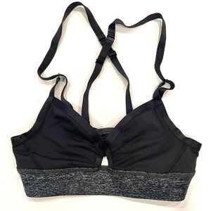 Lululemon black sports bra top with cut out detail 4